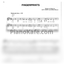 Ноты Katy Perry - Fingerprints - предпросмотр