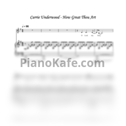 Ноты Carrie Underwood - How great thou art - предпросмотр