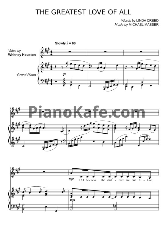 Ноты Алексей Забугин - Великая любовь - PianoKafe.com