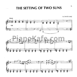 Ноты David Lanz - The setting of two suns - предпросмотр