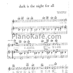 Ноты A-ha - Dark is the night for all - предпросмотр