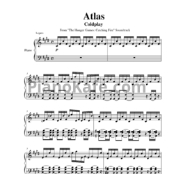 Ноты Coldplay - Atlas - предпросмотр