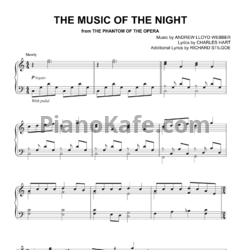 Ноты Andrew Lloyd Webber - The music of the night - предпросмотр