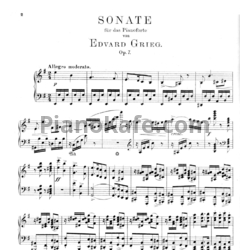Ноты Эдвард Григ - Соната (Op. 7) - предпросмотр