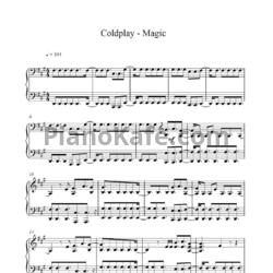 Ноты Coldplay - Magic - предпросмотр