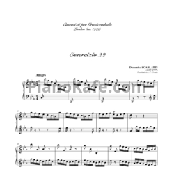 Ноты Д. Скарлатти - Соната K22 - предпросмотр