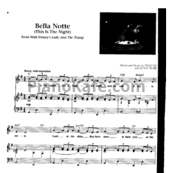 Ноты Peggy Lee - Bella notte (This is the night)