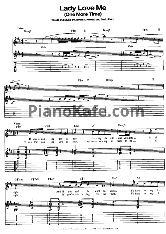 Ноты George Benson - Lady love me (One more time) - PianoKafe.com