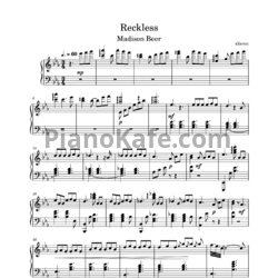 Ноты Madison Beer - Reckless (Piano cover) - предпросмотр