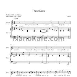 Ноты Rudimental feat. Jess Glynne, Macklemore & Dan Caplen - These days - предпросмотр