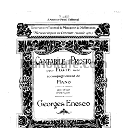 Ноты Georges Enesco - Cantabile and presto - предпросмотр