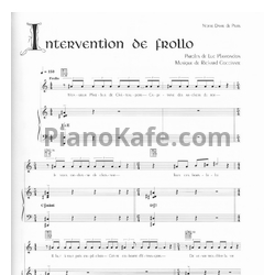 Ноты Riccardo Cocciante - Intervention de Frollo - предпросмотр