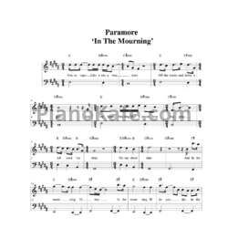 Ноты Paramore - In the mourning