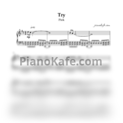 Ноты Pink - Try (Easy piano cover) - предпросмотр