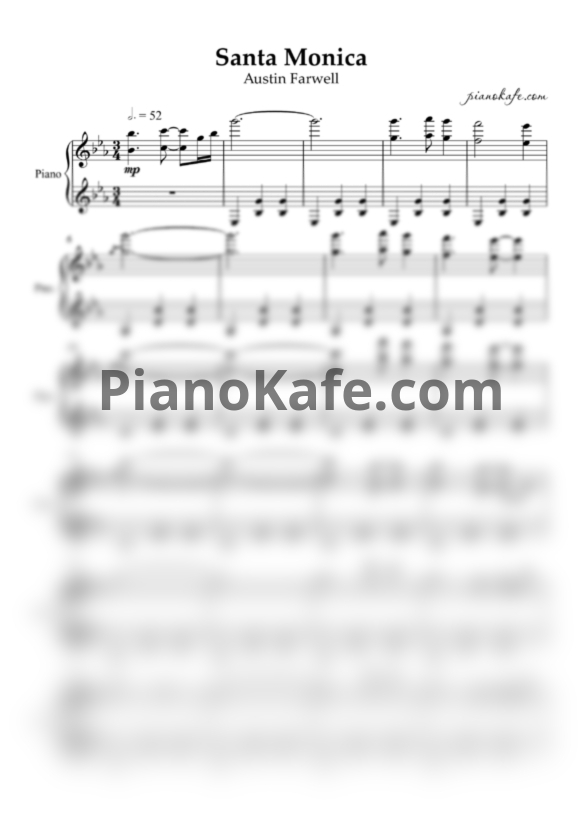 Ноты Austin Farwell - Santa Monica - PianoKafe.com
