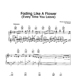 Ноты Fading like a flower (Every time you leave) - предпросмотр