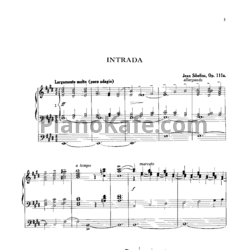 Ноты Ян Сибелиус - Интрада для органа (Op. 111a) - предпросмотр