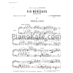 Ноты П. Чайковский - Шесть пьес на одну тему (Op. 21) - предпросмотр