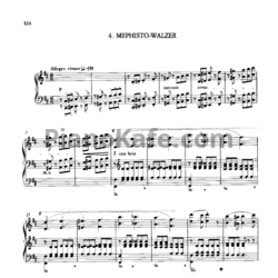 Ноты Ференц Лист - Mephisto Waltz No.4, S696 - предпросмотр