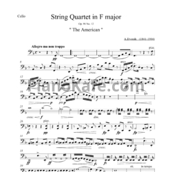 Ноты Антонин Дворжак - Струнный квартет фа мажор (Op. 96, №2) "The American" - предпросмотр