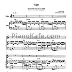 Ноты Secret Garden - Aria (для пианино и скрипки) - предпросмотр