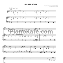 Ноты Meghan Trainor - Lips are movin - предпросмотр