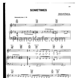 Ноты Britney Spears - Sometimes - предпросмотр