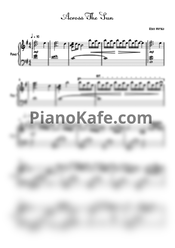 Ноты Keiko Matsui - Across the sun (Версия 2) - PianoKafe.com