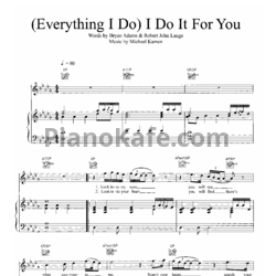 Ноты Bryan Adams - (Everything I do) I'd it for you (Версия 4) - предпросмотр