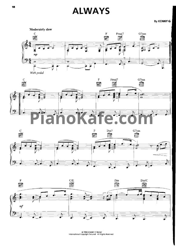 Ноты Kenny G - The moment (Книга нот) - PianoKafe.com