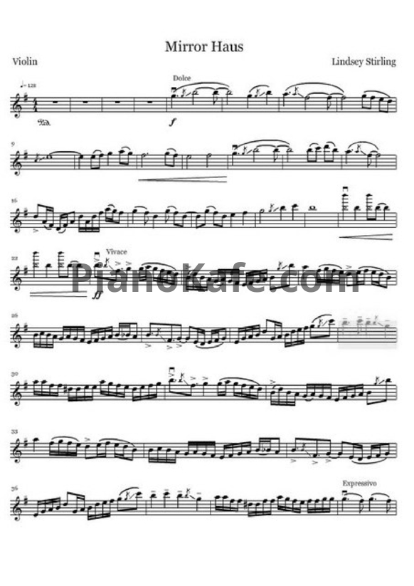 Ноты Lindsey Stirling - Mirror haus - PianoKafe.com