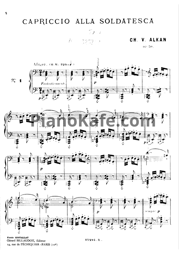 Ноты Шарль Алькан - Два каприччо (Op. 50) - PianoKafe.com