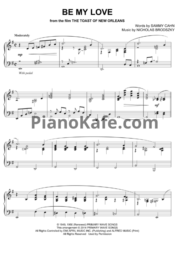 Ноты Nicholas Brodszky - Be my love - PianoKafe.com