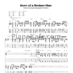 Ноты Rage Against the Machine - Born of a broken man