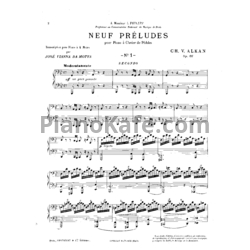 Ноты Шарль Алькан - Одиннадцать больших прелюдий и транскрипция на тему из 'Мессии' Генделя (Op.66) - предпросмотр