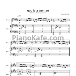 Ноты Ariana Grande - God is a woman - предпросмотр