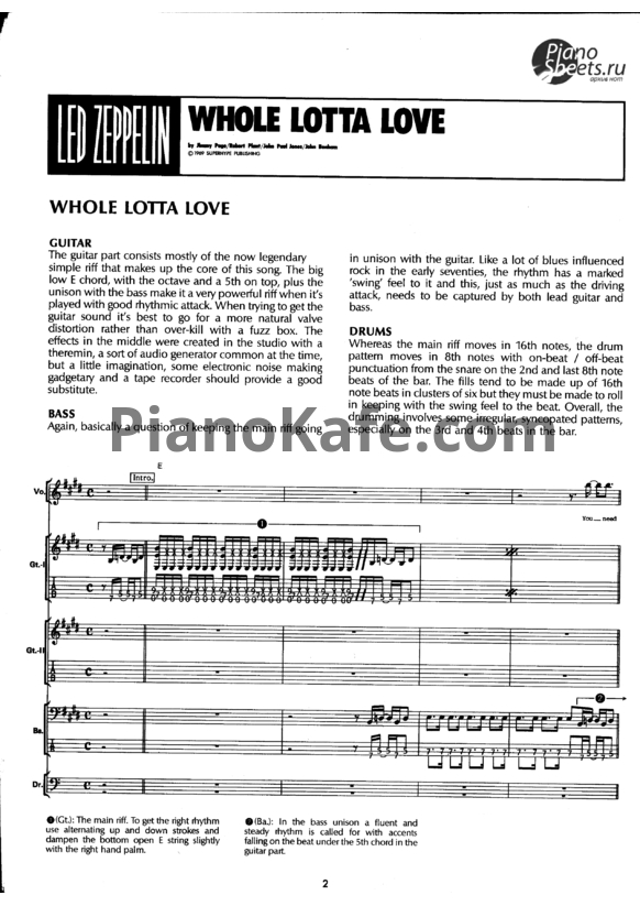 Ноты Led Zeppelin - 2nd album (Книга нот) - PianoKafe.com