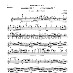 Ноты П. Роде - Концерт №7 (1 часть, скрипка)