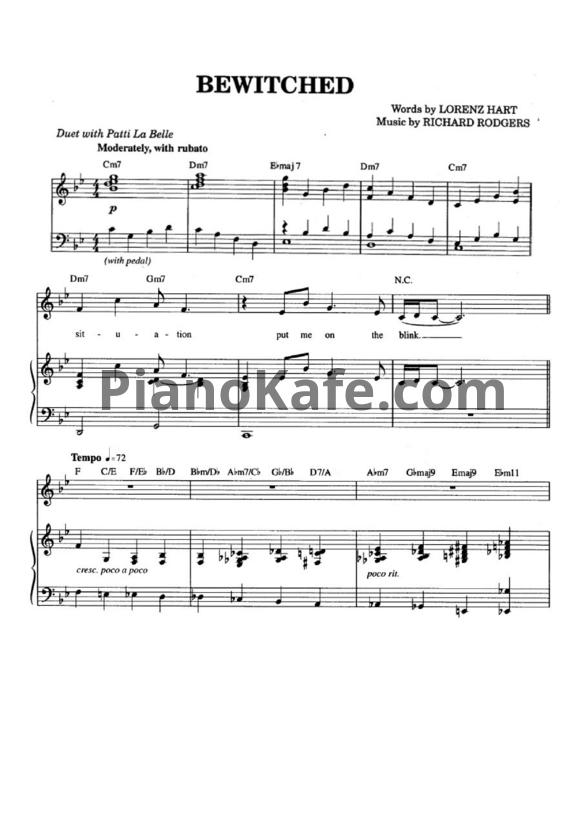 Ноты Frank Sinatra - Bewitched - PianoKafe.com