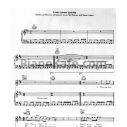 Ноты Pet Shop Boys - Love comes quickly - предпросмотр