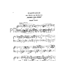 Ноты Ференц Лист - Фантазия на темы из "Афинских развалин" Л. Бетховена - предпросмотр