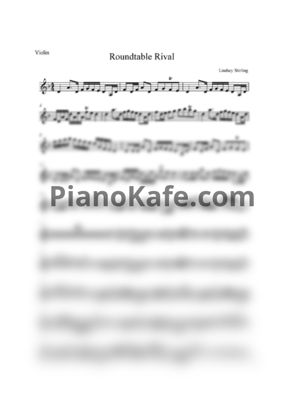 Ноты Lindsey Stirling - Roundtable river - PianoKafe.com