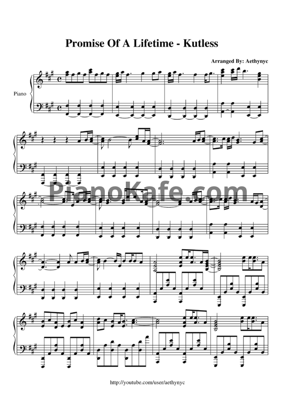Ноты Kutless - Promise Of A Lifetime - PianoKafe.com
