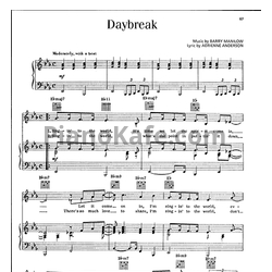 Ноты Barry Manilow - Daybreak - предпросмотр