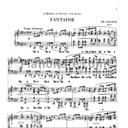 Ноты Ноты Фредерик Шопен - Полное собрание сочинений №11. Фантазия. Колыбельная. Баркарола. Редакция Падеревский - предпросмотр
