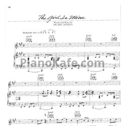 Ноты Michael Jackson - The girl is mine - предпросмотр