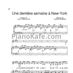 Ноты Patricia Kaas - Une derniere semaine a New-York - предпросмотр