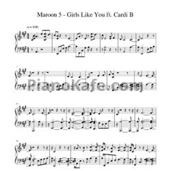Ноты Maroon 5 feat. Cardi B - Girls like you - предпросмотр