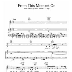 Ноты Shania Twain - From this moment on (2)