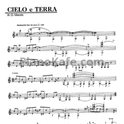 Ноты Al Di Meola - Cielo e terra - предпросмотр